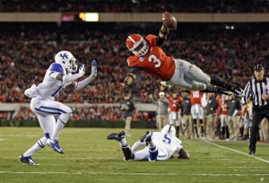 The Rams wisely snatched up Todd Gurley and his olympic-calibur speed in Round 1 of the 2015 draft. (AP Photo/John Bazemore, File) ORG XMIT: NY156