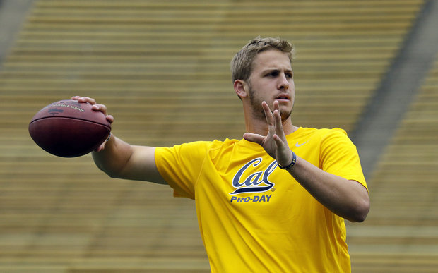 Goff set new Pac-12 records for passing yards (4714) and touchdowns (43) in a single season last year, besting statistics set by noteworthy Pac-12 alumni such as Andrew Luck and Carson Palmer. Then again, so did current Rams 3rd string QB Shawn Mannion in 2013, playing for the Oregon State Beavers.