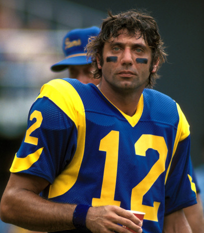 Joe Namath in 1977, during his short stint with the Rams.